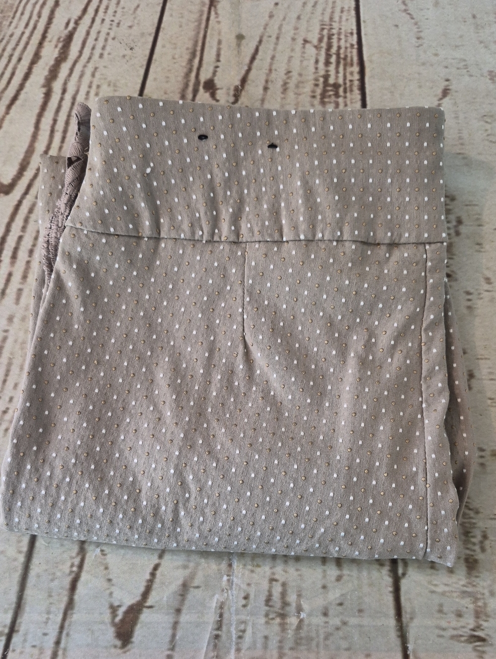 Attyre Polka Dot Pull On Pants Embroidered Detail Size 10